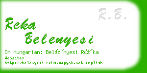 reka belenyesi business card